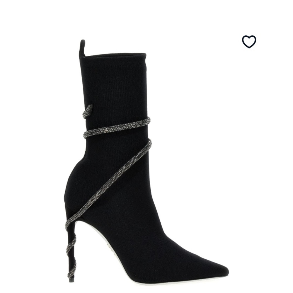 René Caovilla hematite Sequin' Ankle Boots